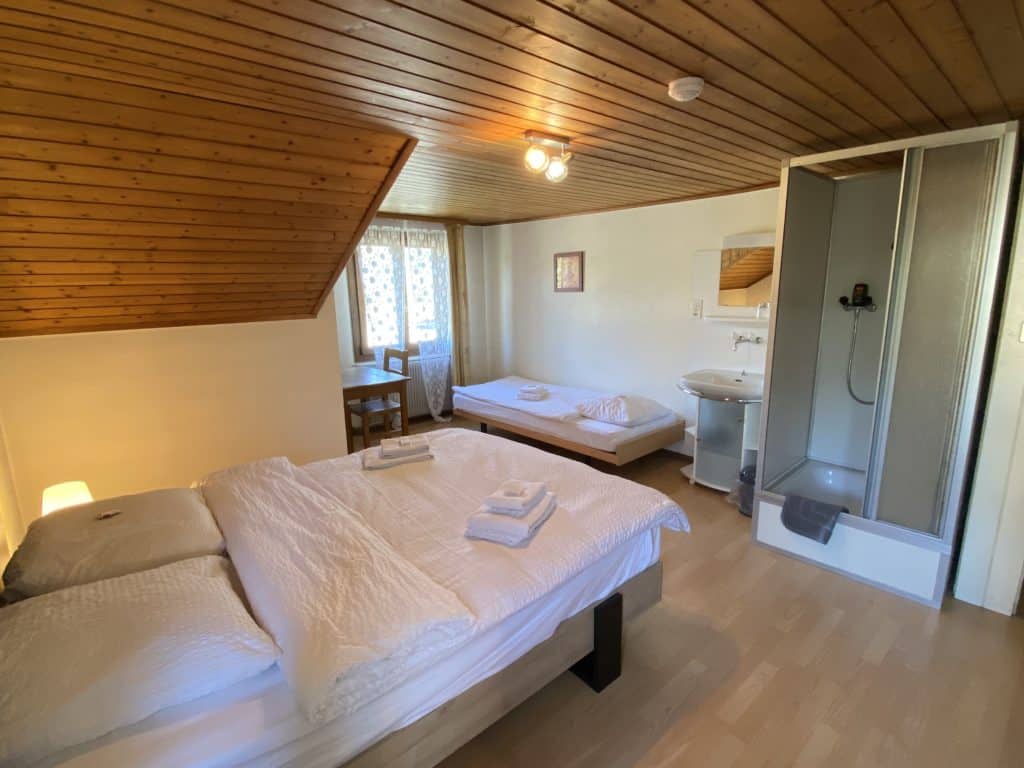 Chambre triple auberge Conthey